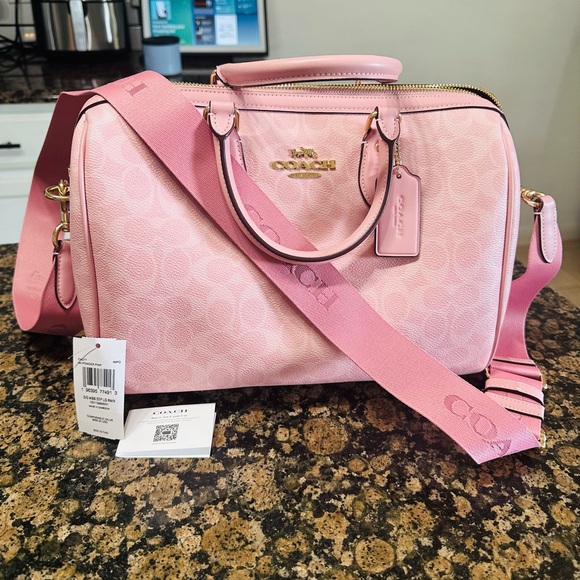 Coach Handbags - Coach Powder Pink large Rowan nwt